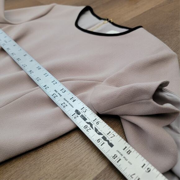 KATE SPADE Beige & Black Scallop Detail Dress Womens 0 Career Beautiful Event - Picture 10 of 13